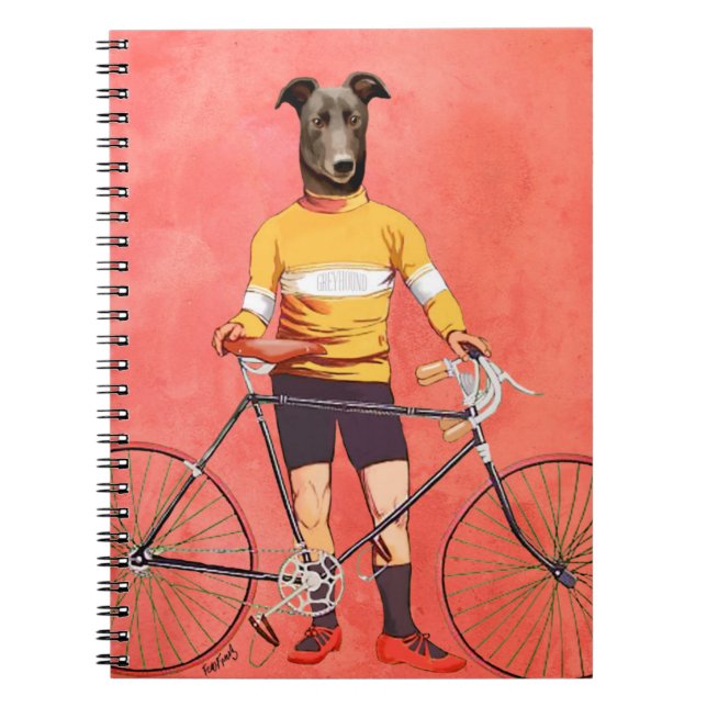 Greyhound Cyclist 2 Anteckningsbok (Framsidan)
