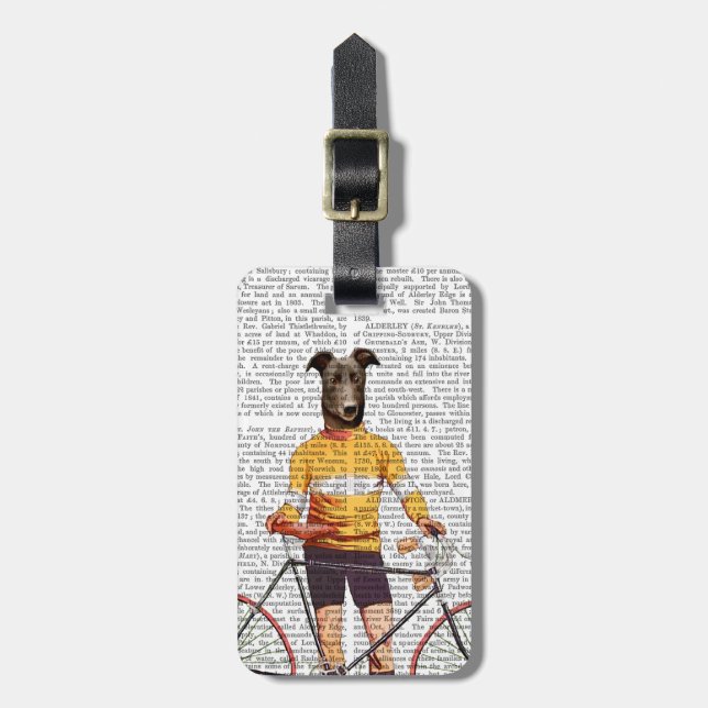 Greyhound Cyclist Bagagebricka (Vertikal Framsida)