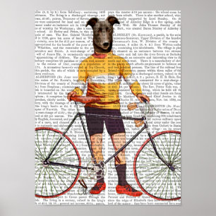 Greyhound Cyclist Poster