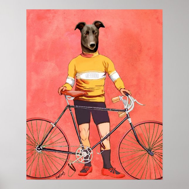 Greyhound Cyclist Poster (Framsidan)