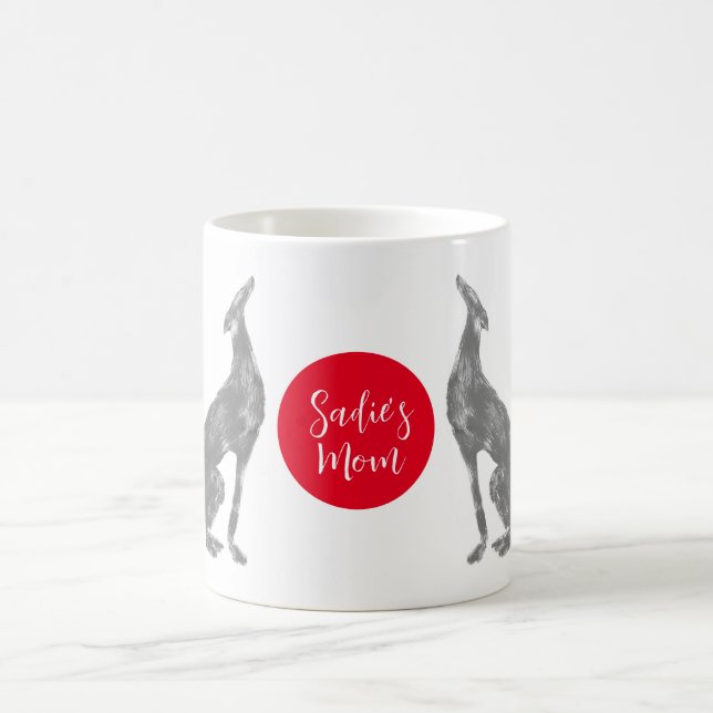 Greyhound Design för Mamma Kaffemugg (Center)