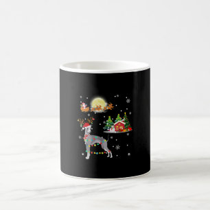 Greyhound Dog Light julrenträd Xmas G Kaffemugg
