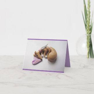 Greyhound-droppstift Fawn Angel Card Helgkort