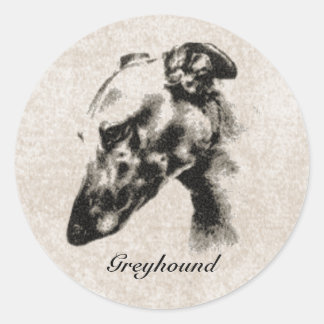 Greyhound Elegance Anpassade Runt Klistermärke