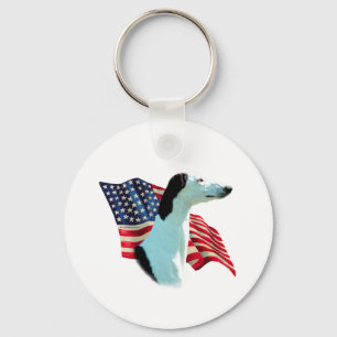 Greyhound Flagga Nyckelring