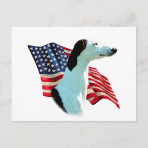 Greyhound Flagga Vykort