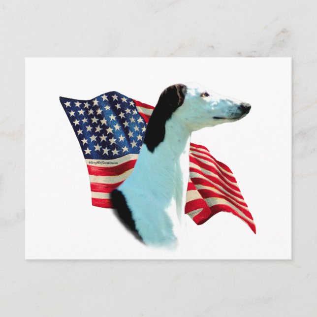 Greyhound Flagga Vykort (Framsida)