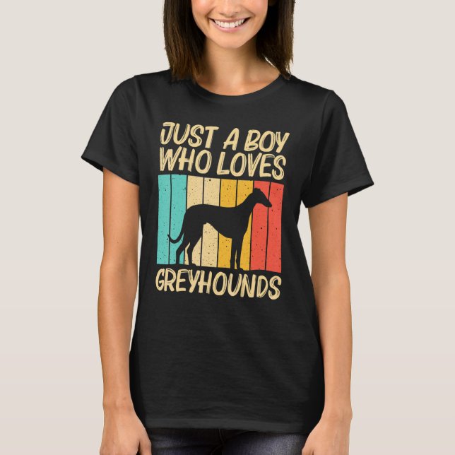 Greyhound for Boys Kids Italy Greyhound Rädding D T Shirt (Framsida)