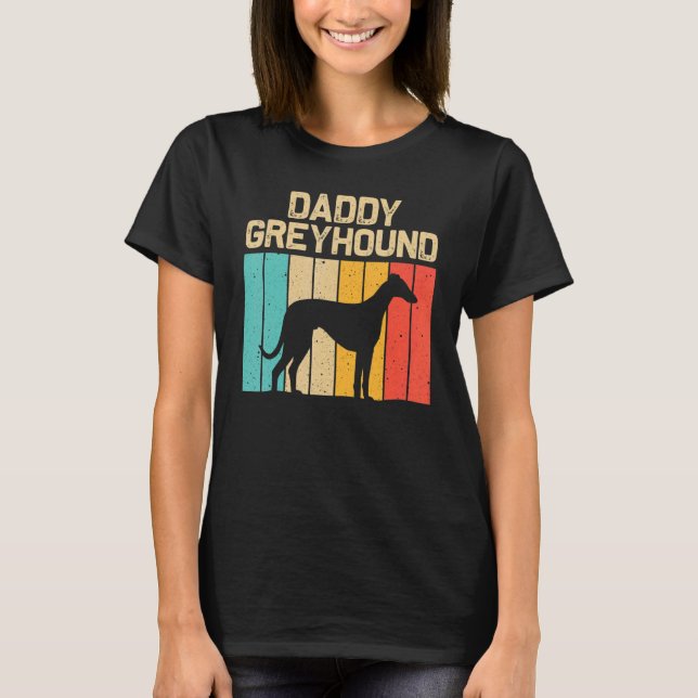 Greyhound För manar Pappa Italienska Greyhound Räd T Shirt (Framsida)