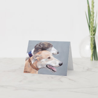 Greyhound Friends Hund Art Note-kort Kort