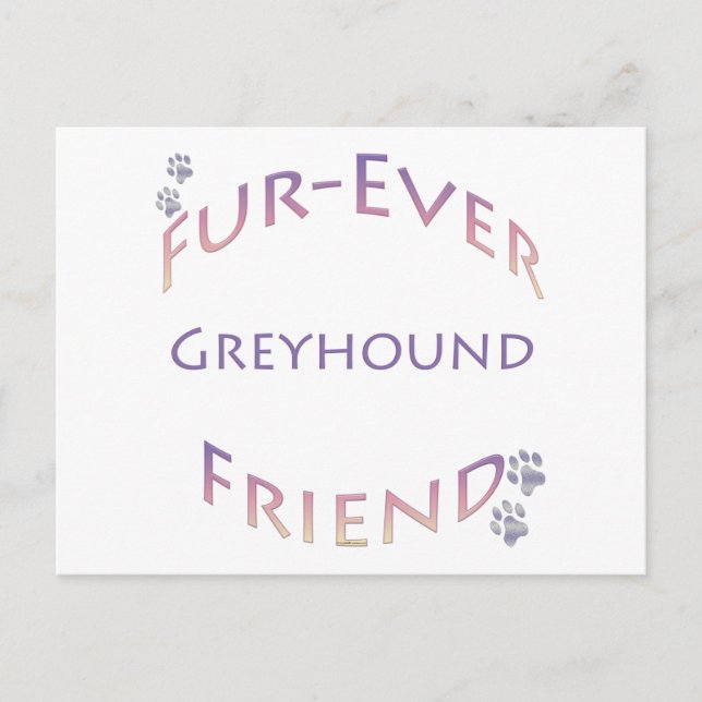 Greyhound Furever Vykort (Framsida)
