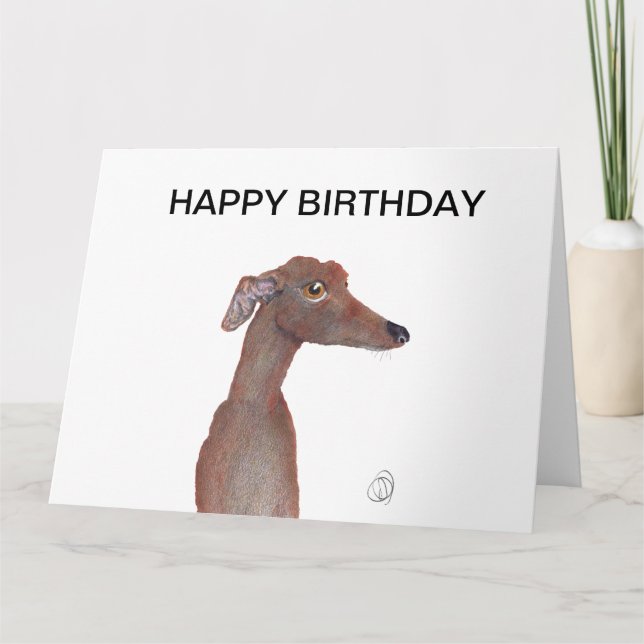 GREYHOUND GRATTIS PÅ FÖDELSEDAGEN KORT (Framsida)