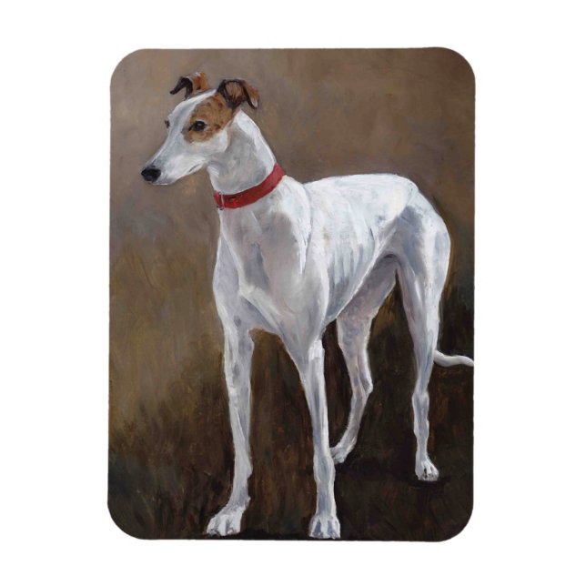 Greyhound Gus Hund Art Magnet (Vertikal)