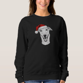 Greyhound Hand-Drawn Portrait Christmas Santa Dog T Shirt