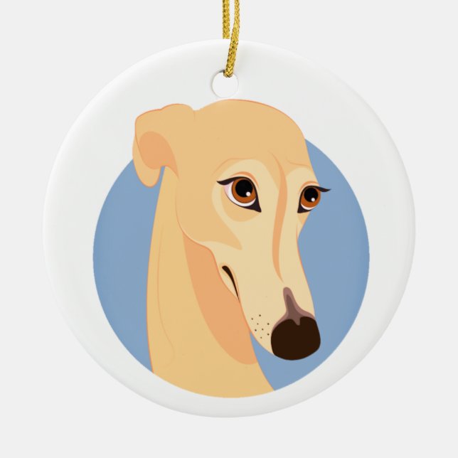 Greyhound Hanging Ornament (Framsidan)