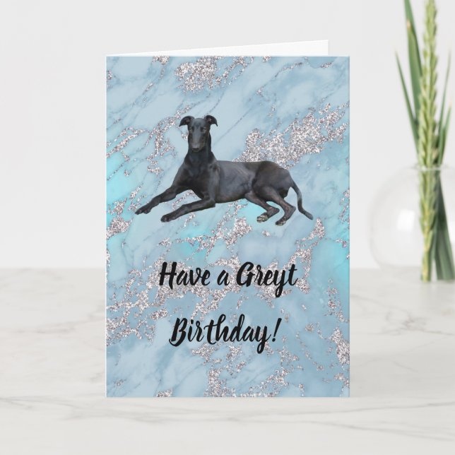 Greyhound har en Greyt Birthday Kort (Framsida)