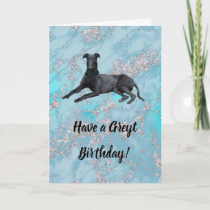 Greyhound har en Greyt Birthday Kort