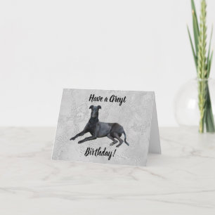 Greyhound har ett Greyt Birthday Card Kort