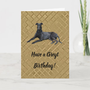Greyhound har ett Greyt Birthday Card Kort