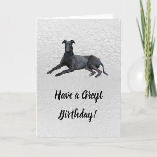 Greyhound har ett Greyt Birthday Card Kort