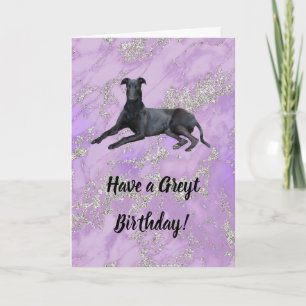 Greyhound har ett Greyt Birthday Card Kort
