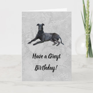 Greyhound har ett Greyt Birthday Card Kort