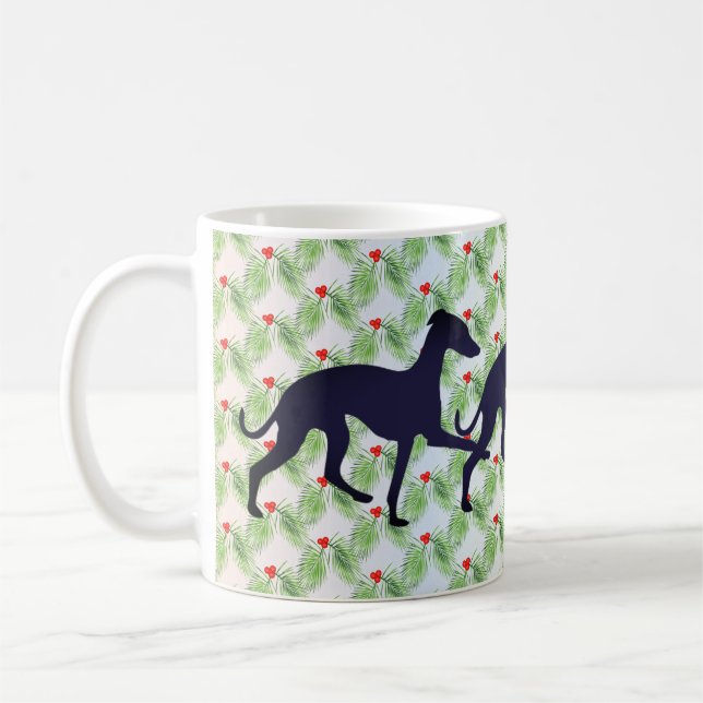 Greyhound High Stepper-julen Kaffemugg (Vänster)