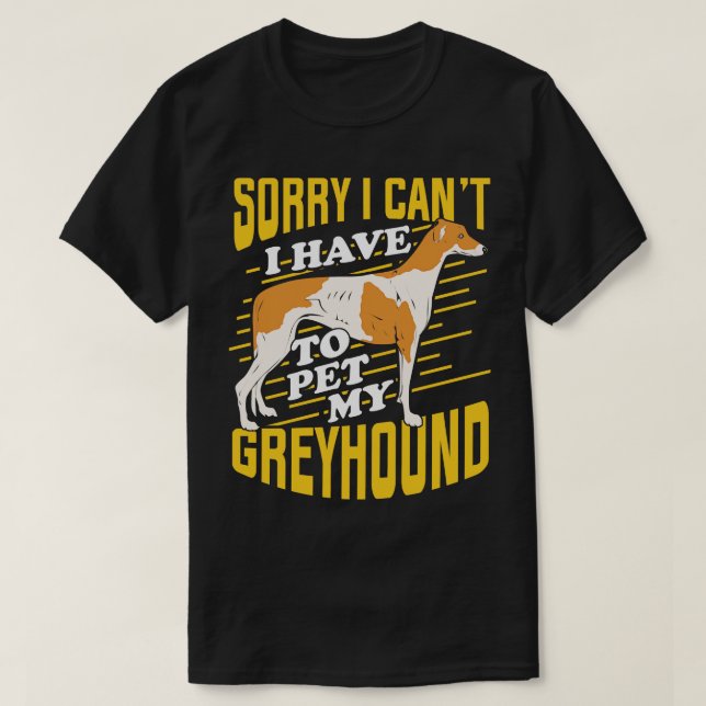 Greyhound Hund älskare Gift T Shirt (Design framsida)