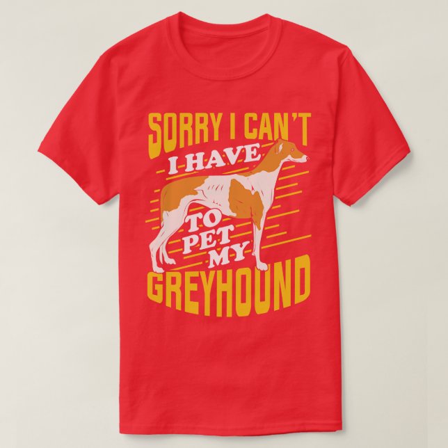 Greyhound Hund älskare Gift T Shirt (Design framsida)