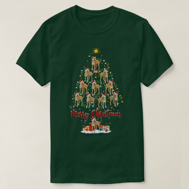 Greyhound Hund älskare Matching Santa Greyhound Ch T Shirt (Design framsida)