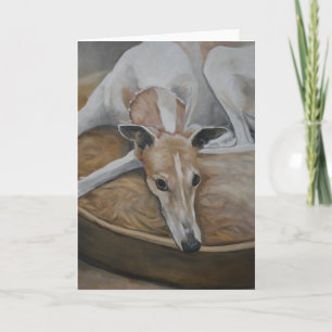 Greyhound Hund Art-hälsningskort Kort