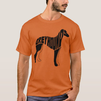 Greyhound Hund Art-pojkflicka T Shirt