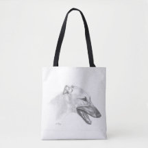 Greyhound Hund Art Tote Bag