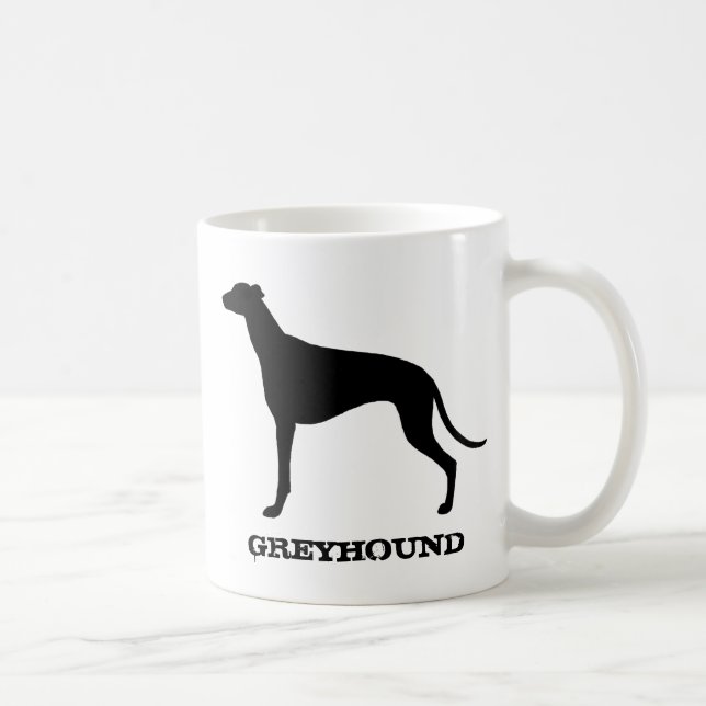 Greyhound Hund aveln Silhouette Anpassningsbar Kaffemugg (Höger)