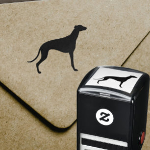 Greyhound Hund aveln Silhouette Självfärgande Stämpel