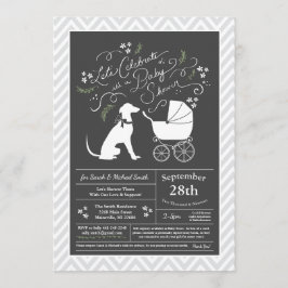 Greyhound Hund Baby Shower Gender Neutral Inbjudningar