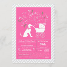 Greyhound Hund Baby Shower Girl Rosa