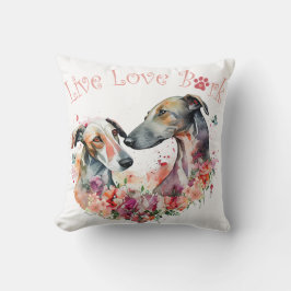 Greyhound Hund Blommigt Mamma Kudde