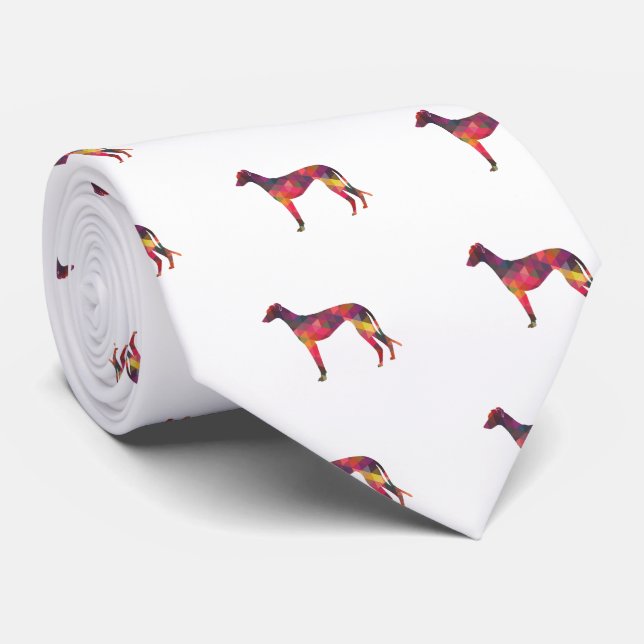 Greyhound Hund Geometric Mönster Silhouette Multi Slips (Rullad)