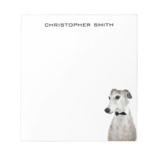 Greyhound Hund i Bow Tie Anteckningsblock