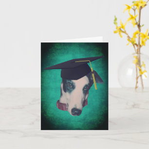 Greyhound-Hund i Studentmössa Note Card Kort