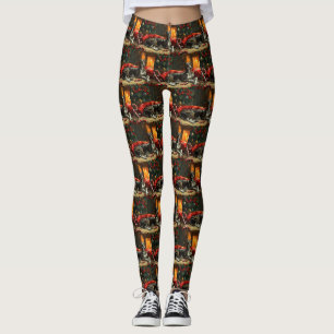 Greyhound Hund jul Festive Leggings