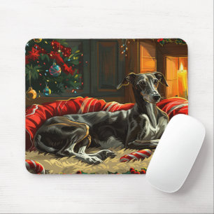 Greyhound Hund jul Festive Musmatta