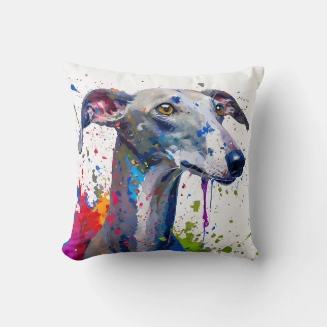 Greyhound Hund Kudde (Framsida)