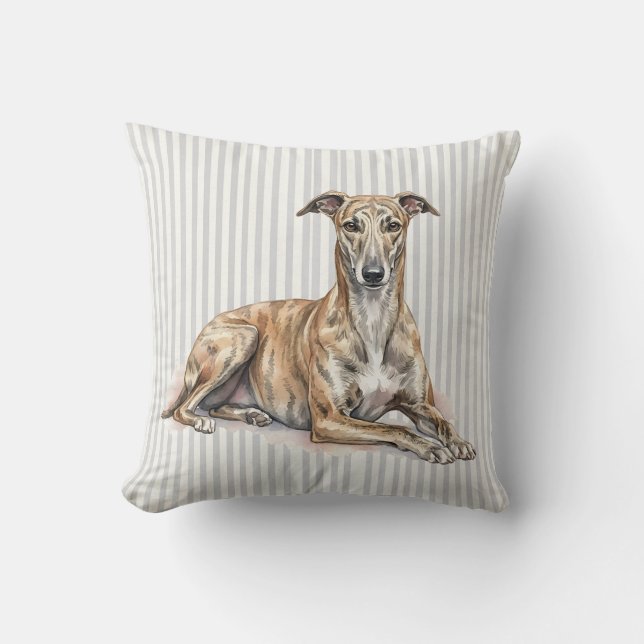 Greyhound Hund Kuddinkastkudde Kudde (Framsida)