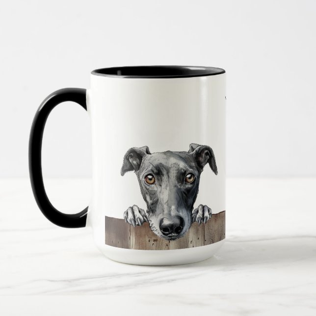Greyhound Hund Mugg (Vänster)
