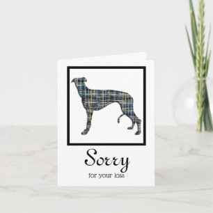 Greyhound Hund Pet Sympathy Card Kort