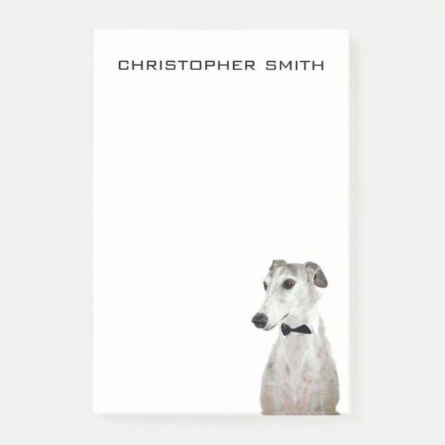 Greyhound Hund Post-it Block (Framsida)