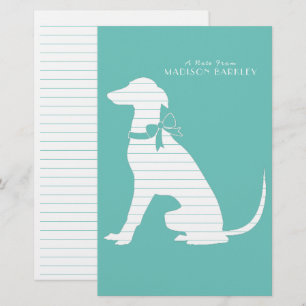 Greyhound Hund Puppy Brevpapper