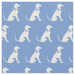Greyhound Hund Silhouette Pet Light Blue Tyg